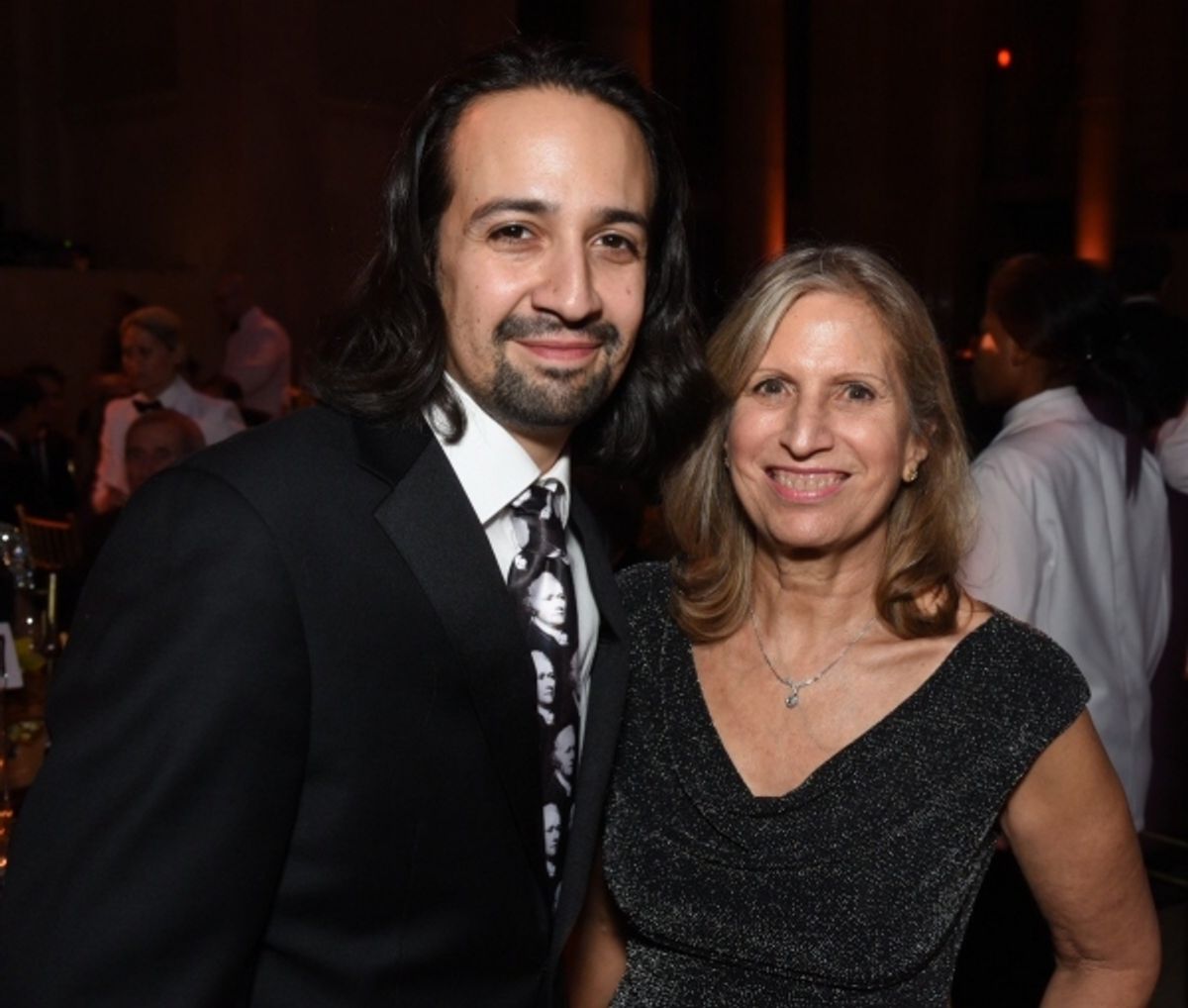 Lin-Manuel Miranda and Louise Mirrer at 