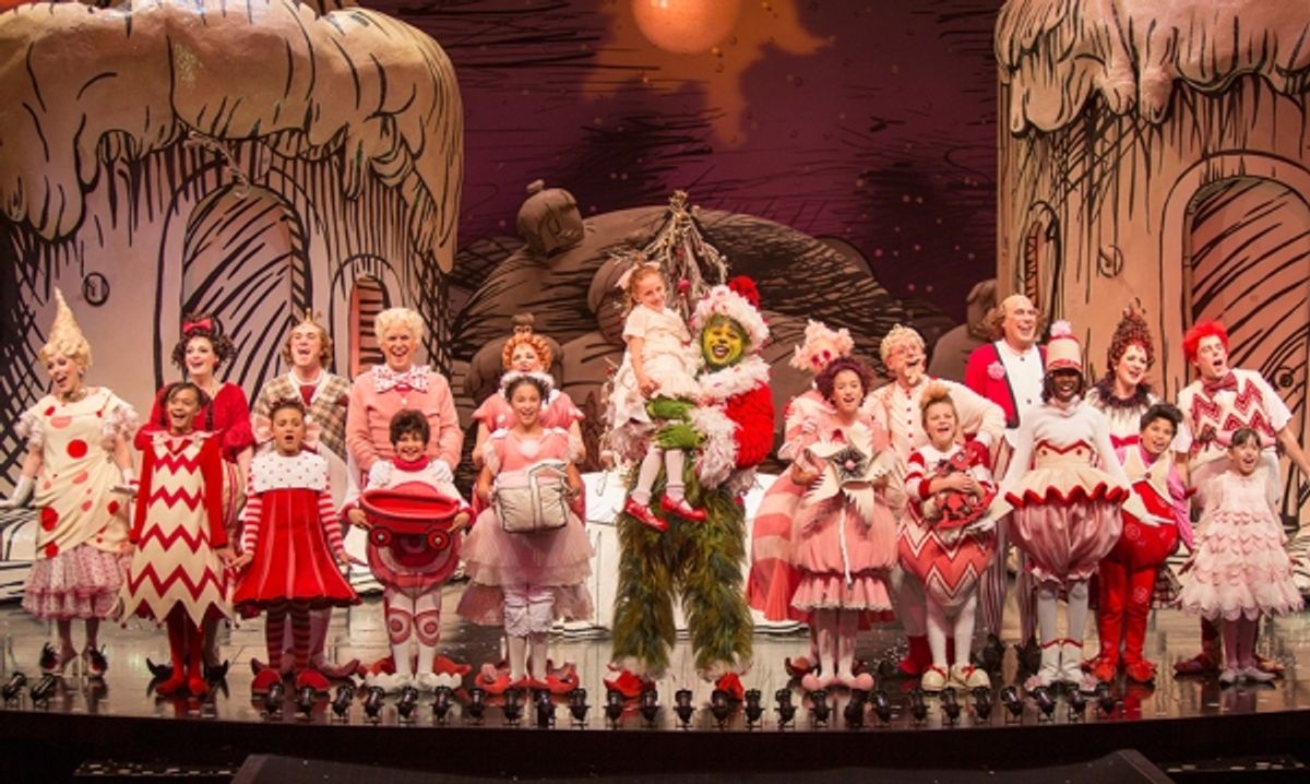The cast of the 18th annual production of DR. SEUSS'' HOW THE GRINCH STOLE CHRISTMAS at The Old Globe at 
