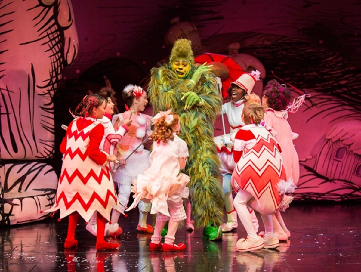 J. Bernard Calloway as The Grinch with the cast of ''THE GRINCH'' at 
