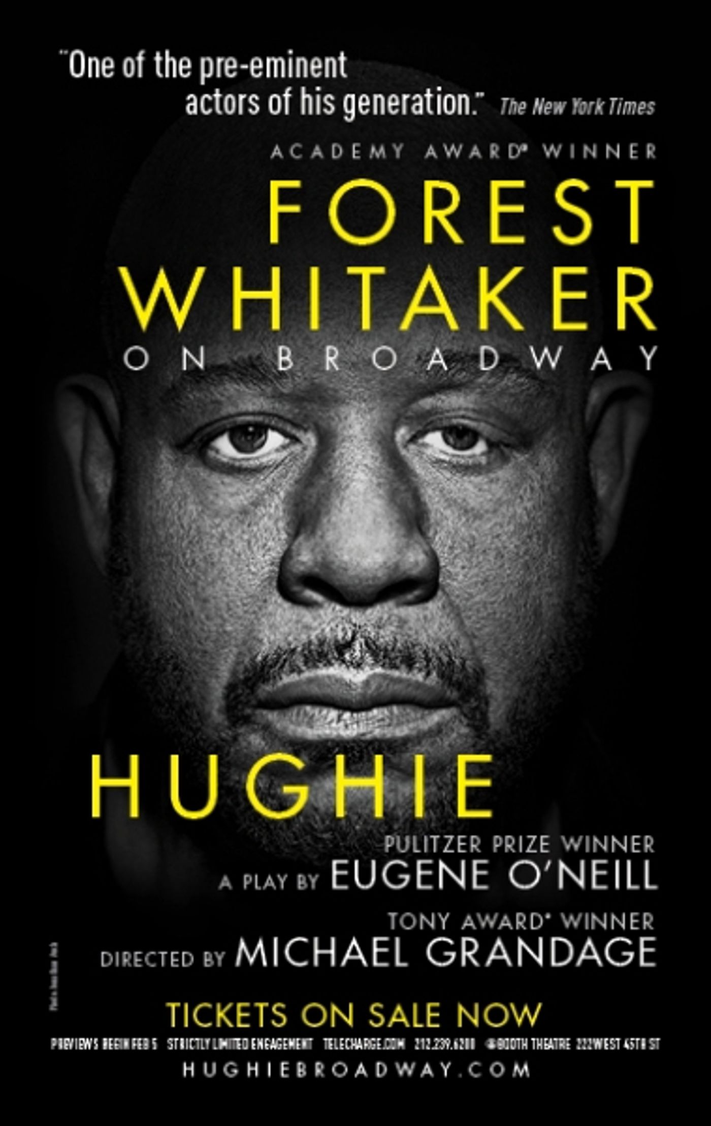 Photo Flash: Poster Art Revealed for Forest Whitaker-Led HUGHIE; Tickets Available Starting Sunday! Photo Flash: Poster Art Revealed for Forest Whitaker-Led HUGHIE; Tickets Available Starting Sunday! Image