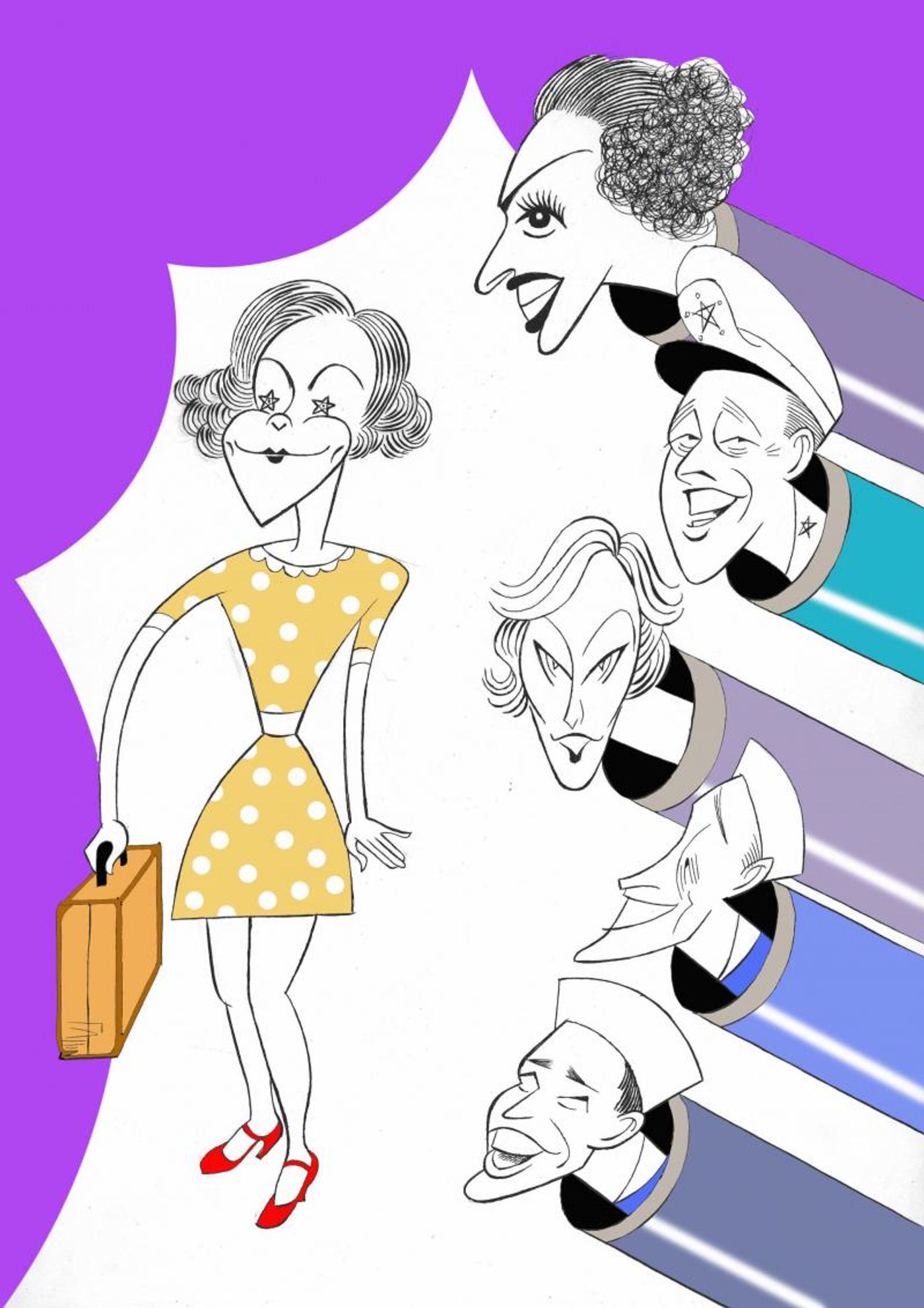 BWW Exclusive: Ken Fallin Draws the Stage - DAMES AT SEA Image