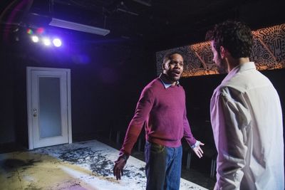 Brian Keys and Nik Kourtis in First Floor Theater''s Animals Commit Suicide, written  Photo