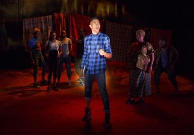 Griffin Matthews and the company of INVISIBLE THREAD Photo