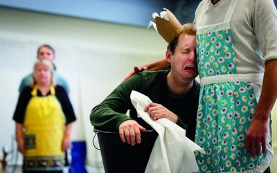 Ewan Black (ensemble), Heather Williams (ensemble), David Emmings (Prince Percy) and  Photo