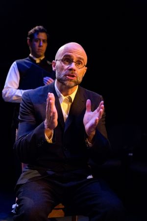 Brian Brightman as The Men and Michael Frishman as Asher Lev Photo