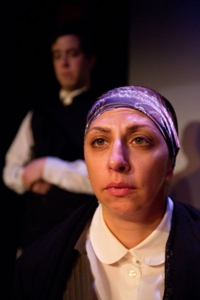 Sara Oliva as The Women and Michael Frishman as Asher Lev Photo