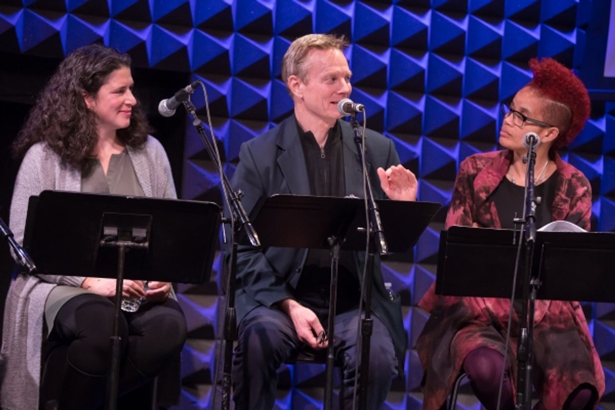 Rebecca Traister, Bill Irwin, and Staceyann Chin at 