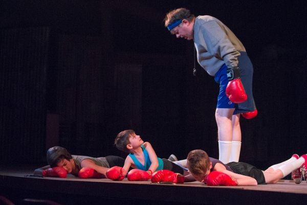 Kelly Briggs as George with the boys Photo