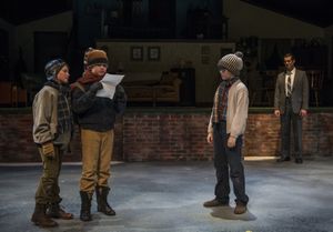 Charlie Iverson as Flick, Rowan Moxley as Schwartz and Nate Becker as Ralphie @ BroadwayWorld Charlie Iverson as Flick, Rowan Moxley as Schwartz and Nate Becker as Ralphie Photo