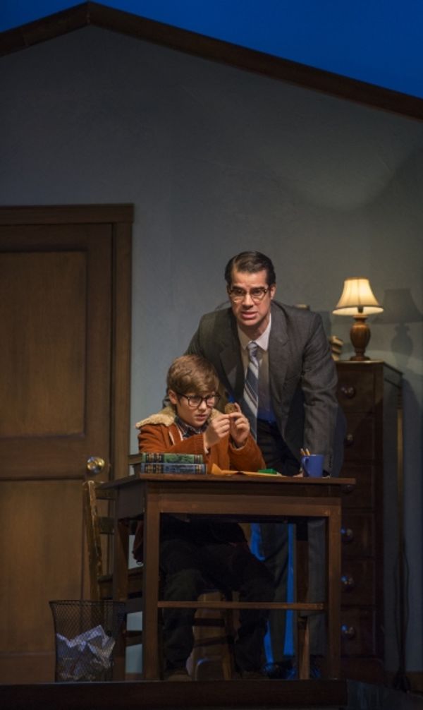 Rod Thomas as grown-up Ralphie and his younger self, as played by Nate Becker Photo