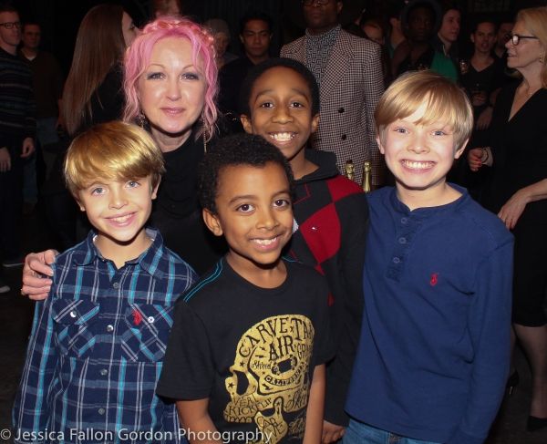 Jake Katzman, Cyndi Lauper, Devin Trey Campbell, Jeremy T. Villas and Graham Montgome Photo