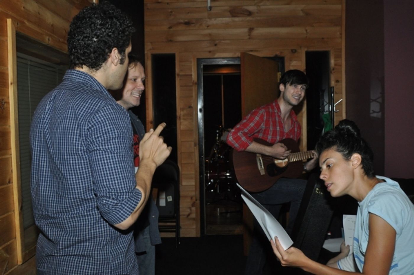 Exclusive Photo Coverage: FUN HOME Company Lays Down Their Track for Carols For A Cure Image