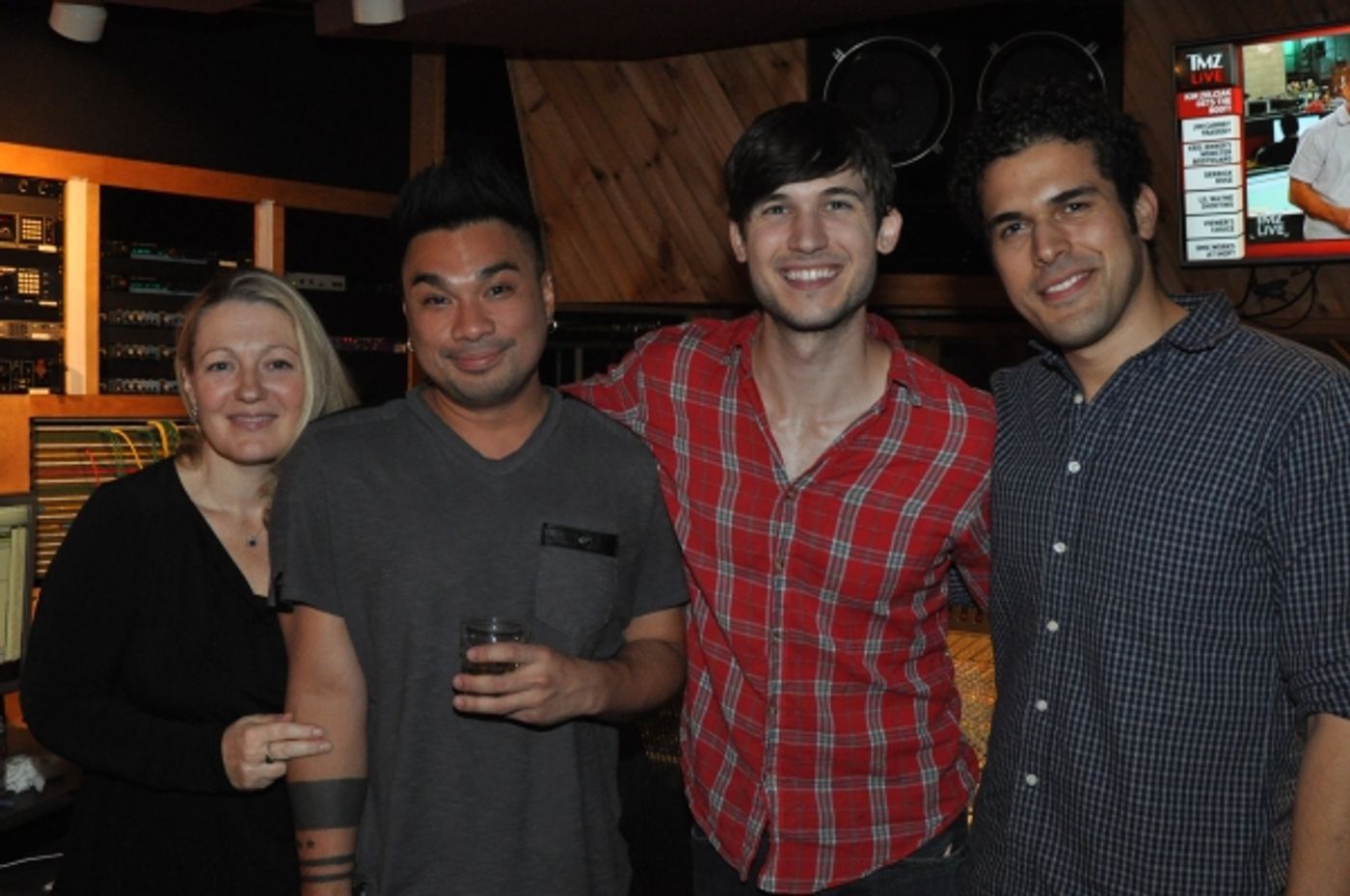 Exclusive Photo Coverage: FUN HOME Company Lays Down Their Track for Carols For A Cure Image