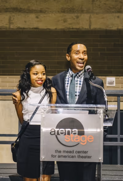 Johannah Easley (Akeelah) is introduced by  Charles Randolph-Wright Photo