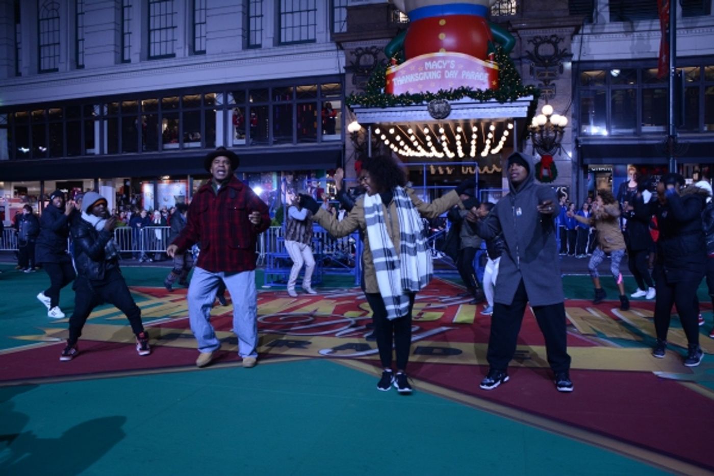 Photo Coverage: Casts of THE WIZ, SOMETHING ROTTEN! & More Rehearse for the Macy's Thanksgiving Day Parade!  Image