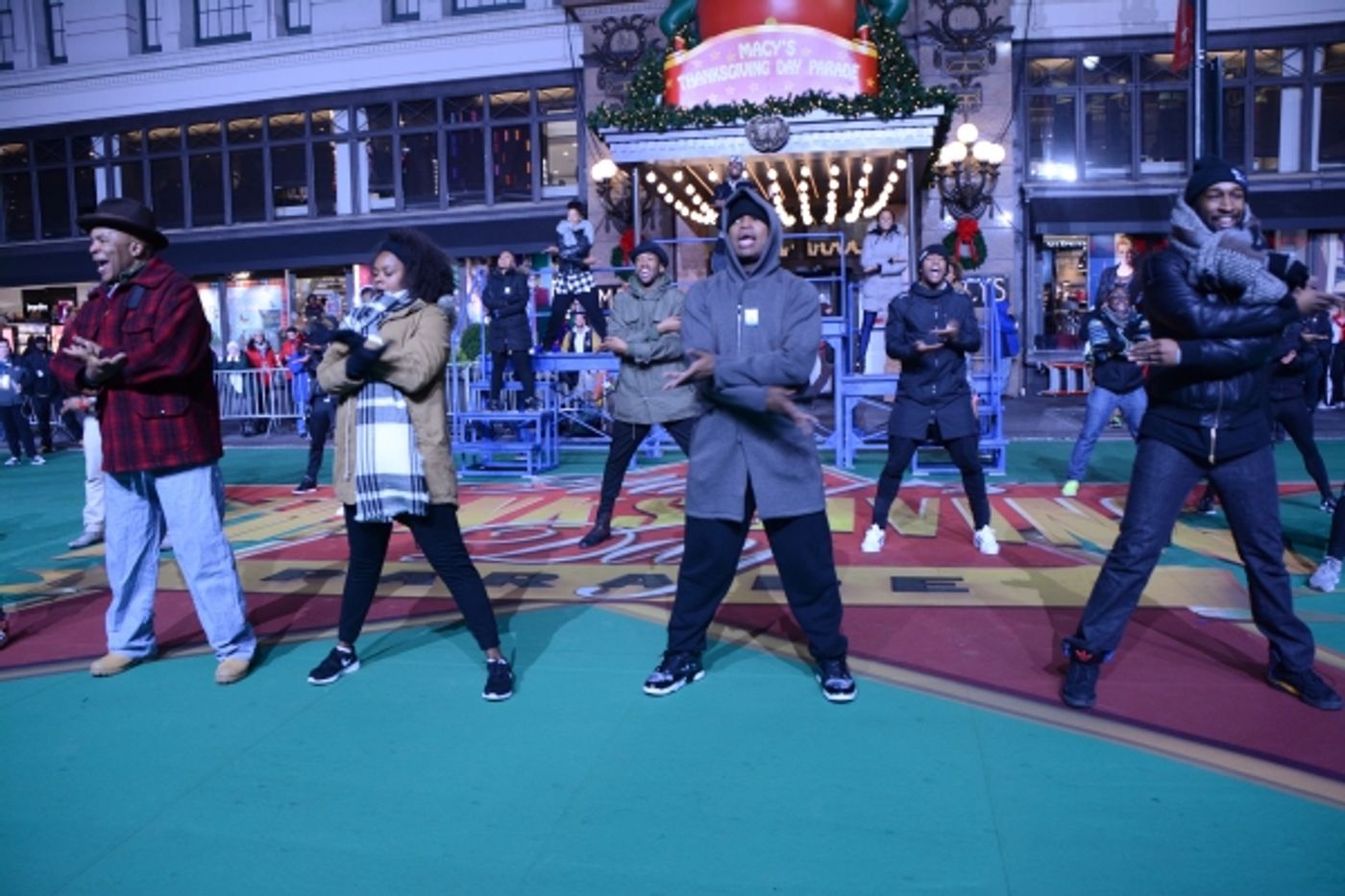 Photo Coverage: Casts of THE WIZ, SOMETHING ROTTEN! & More Rehearse for the Macy's Thanksgiving Day Parade!  Image