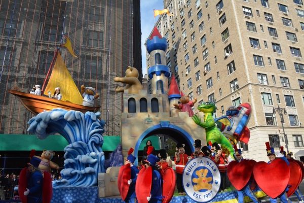 Dove Cameron and Sofia Carson on the Build A Bear Float Photo