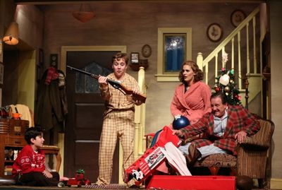 (from left) Theo Moss plays Randy, Michael Harp is Ralphie, Danni Smith plays the mot Photo