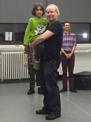 Michael Selkirk as Scrooge and Silas Wade as Tiny Tim @ BroadwayWorld Michael Selkirk as Scrooge and Silas Wade as Tiny Tim Photo