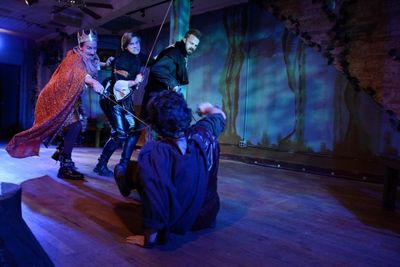 Andrew Bailes as ''Prince John,'' Christian Stokes as ''Sheriff of Nottingham,'' and  Photo
