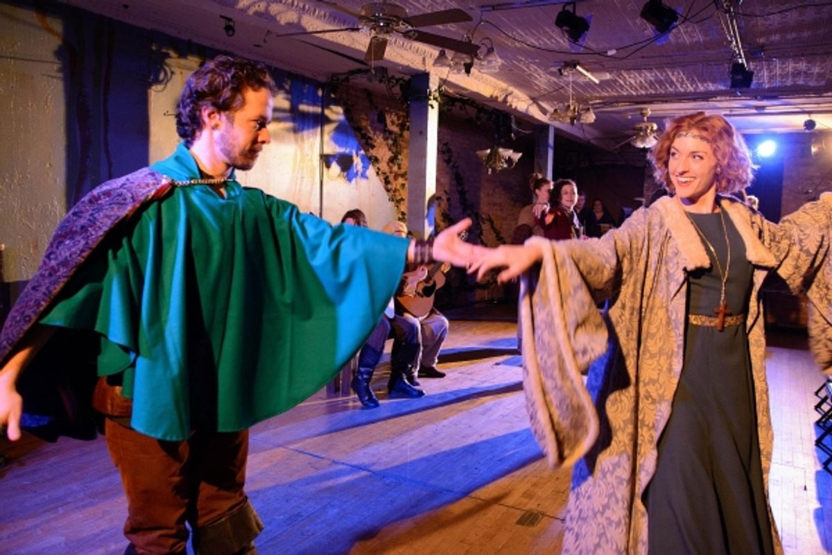 Caleb Probst as ''Robin Hood'' and Kelsey Shipley as ''Maid Marian'' at 