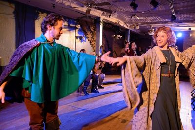 Caleb Probst as ''Robin Hood'' and Kelsey Shipley as ''Maid Marian'' Photo