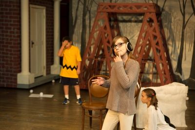 Sally (Katie Copeland) thinks about what to write to Santa as her brother (Seth Winni Photo