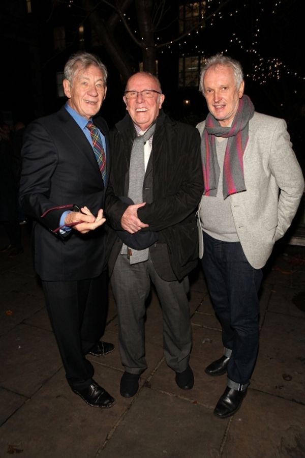 LONDON, ENGLAND - NOVEMBER 25:  (L-R) Ian McKellen, Richard Wilson and Sean Matthias  Photo