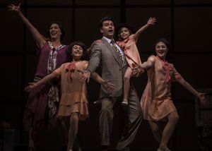 Ben Crawford (center) stars as Frank Gumm Photo