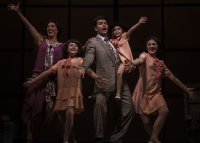 Ben Crawford (center) stars as Frank Gumm Photo
