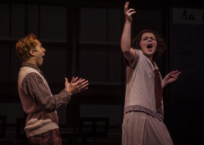 Michael Wartella as Mickey Rooney and Ruby Rakos as Judy Garland Photo