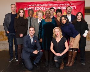 (back row) Jerry Mitchell, Stefanie Powers, Andre De Shields, Georgia Engel, Lilias White, Alexander Aguilar, Nancy Ticotin, Joanna Jones, Matt Sklar and Dori Berinstein; (kneeling) Bill Damashke and Haven Burton @ BroadwayWorld (back row) Jerry Mitchell, Stefanie Powers, Andre De Shields, Georgia Engel, Lilias W Photo