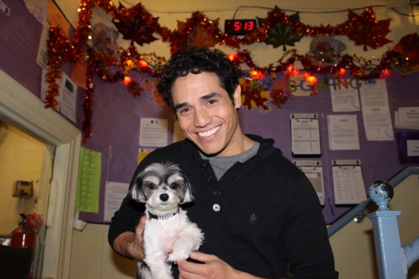 Photo Flash: ALADDIN Cast Members Get Special Visit From Tinkerbelle the Dog Photo Flash: ALADDIN Cast Members Get Special Visit From Tinkerbelle the Dog Image