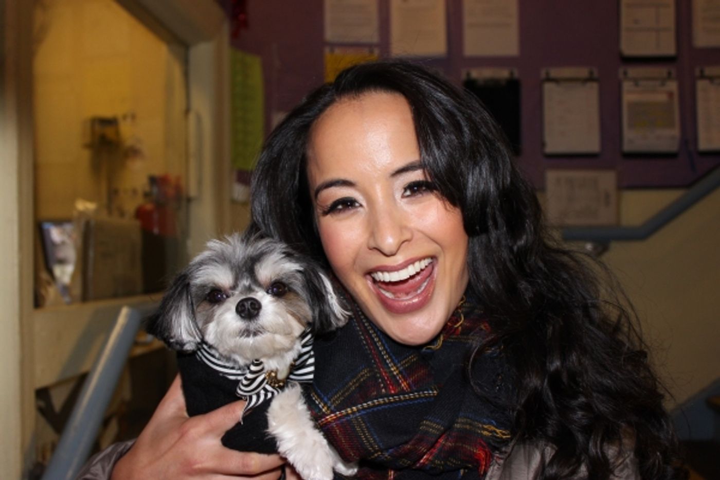 Photo Flash: ALADDIN Cast Members Get Special Visit From Tinkerbelle the Dog Photo Flash: ALADDIN Cast Members Get Special Visit From Tinkerbelle the Dog Image