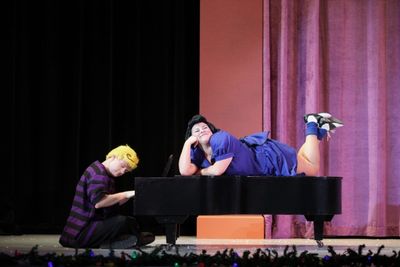 Schroeder (Caleb Farley) and Lucy (Sara Kenny) Photo