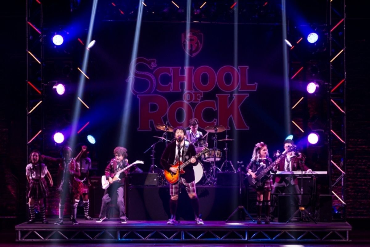 Alex Brightman and the kids of School of Rock - The Musical  at 