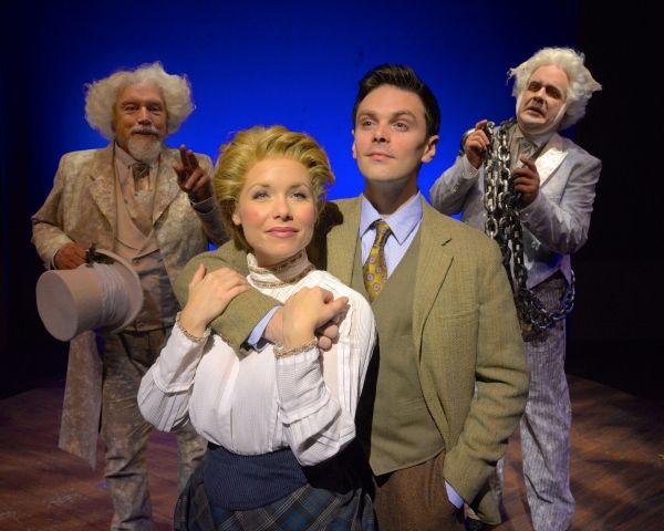 Front: Marissa McGowan (as Allison) & Justin Scott Brown (as Tim). Back: L to r: Geor Photo