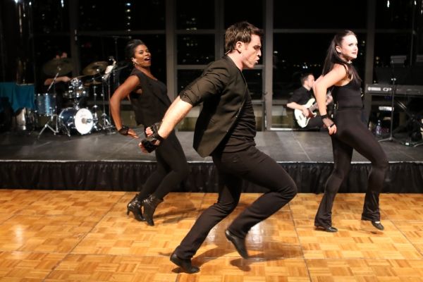 Deidre Goodwin, Tyler Hanes and a BDF student Photo