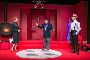 Jenny Schuck, Jeff Rossman as Sidney Redlitch, and James Hipp Photo