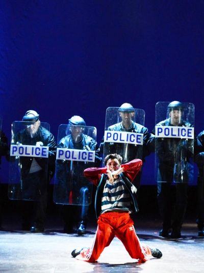 Billy (portrayed by Nicholas Dantes, front) fights to get beyond his blue-collar worl Photo