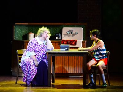 Grandma (portrayed by Elizabeth Dimon, left) and Billy (Nicholas Dantes, right) share Photo
