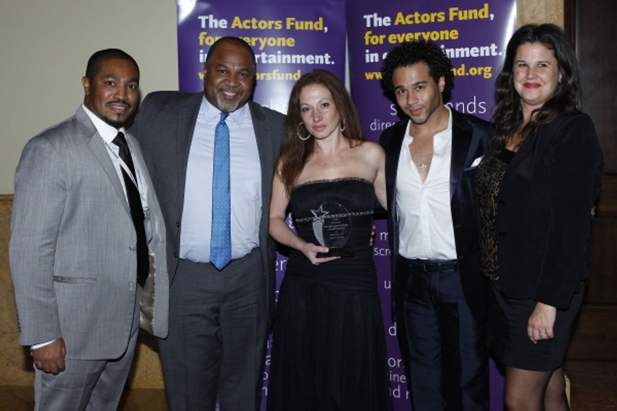 LOS ANGELES - DEC 3: David Reivers, Martha Callari, Corbin Bleu, Kathleen Cahill at the The Actors Fundï�&iquest;½s Looking Ahead Awards at the Taglyan Complex on December 3, 2014 in Los Angeles, California at 