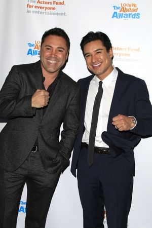 LOS ANGELES - DEC 3: Oscar De La Hoya, Mario Lopez at the The Actors Fund�s Looking Ahead Awards at the Taglyan Complex on December 3, 2014 in Los Angeles, California @ BroadwayWorld LOS ANGELES - DEC 3: Oscar De La Hoya, Mario Lopez at the The Actors Fund�s Look Photo