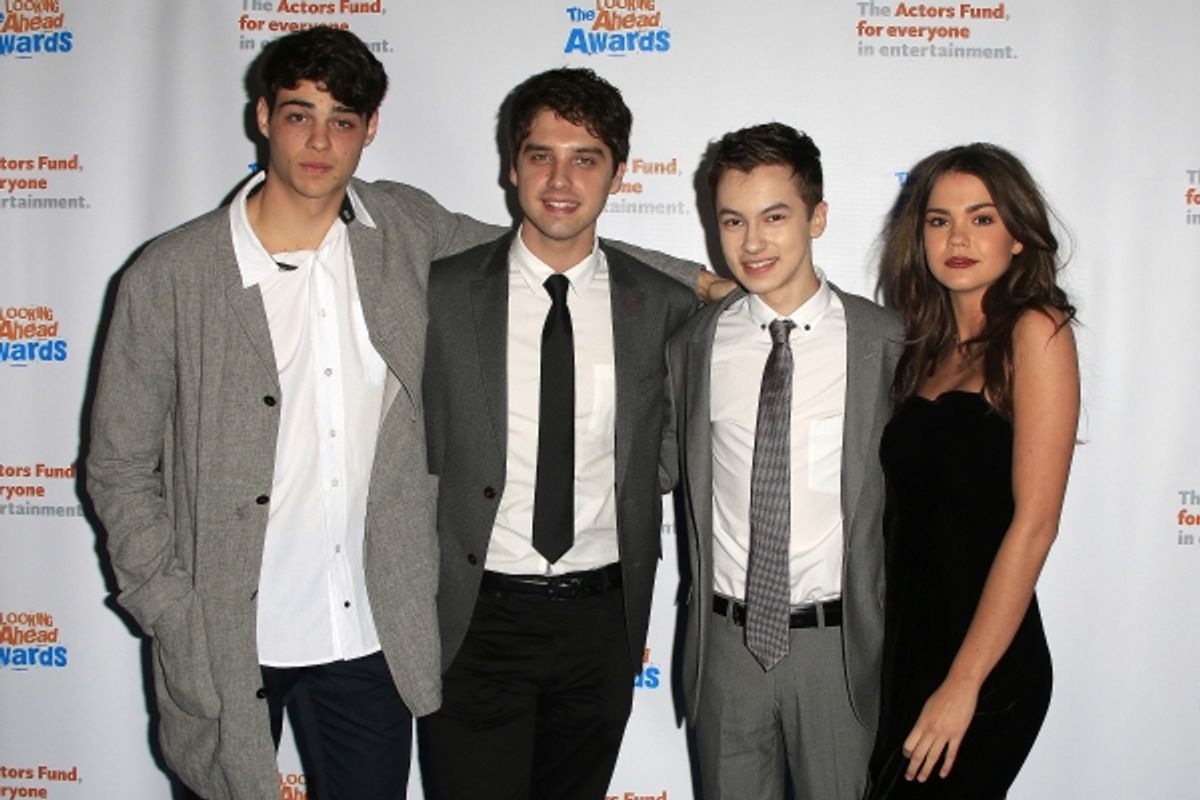 LOS ANGELES - DEC 3: Noah Centineo, David Lambert, Hayden Byerly, Maia Mitchell at the The Actors Fundï¿½s Looking Ahead Awards at the Taglyan Complex on December 3, 2014 in Los Angeles, California at 