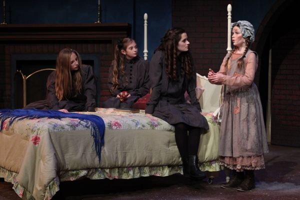 Olivia Windley as Ermengarde, Allison Gann as Lottie, Emerson Steele as Sara and Bren Photo