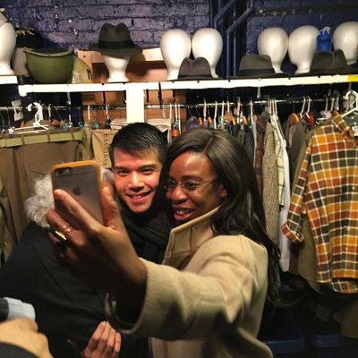 ORANGE IS THE NEW BLACK and THE WIZ LIVE''s Uzo Aduba takes a selfie with Telly Leung Photo