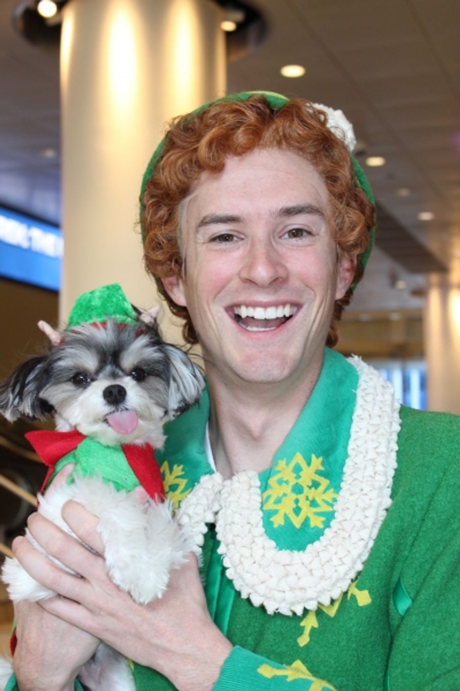 Photo Flash: Tinkerbelle the Dog Celebrates Buddy the Elf's Arrival to Madison Square Garden Image
