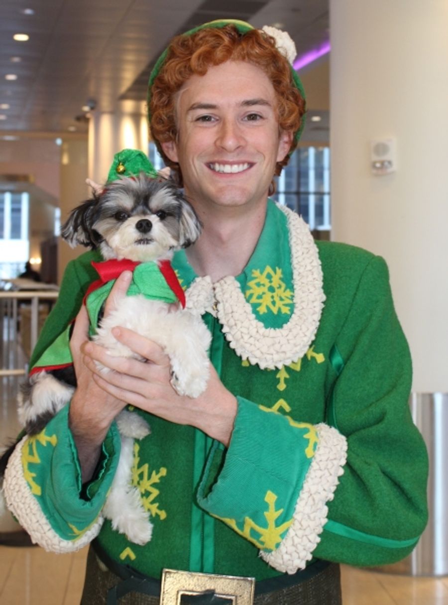 Photo Flash: Tinkerbelle the Dog Celebrates Buddy the Elf's Arrival to Madison Square Garden Image