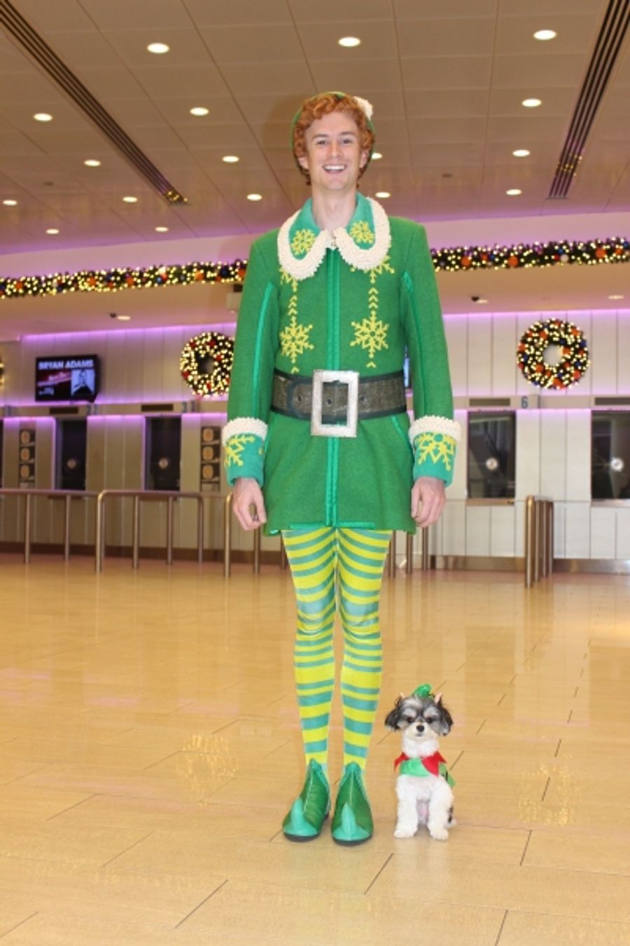 Photo Flash: Tinkerbelle the Dog Celebrates Buddy the Elf's Arrival to Madison Square Garden Image