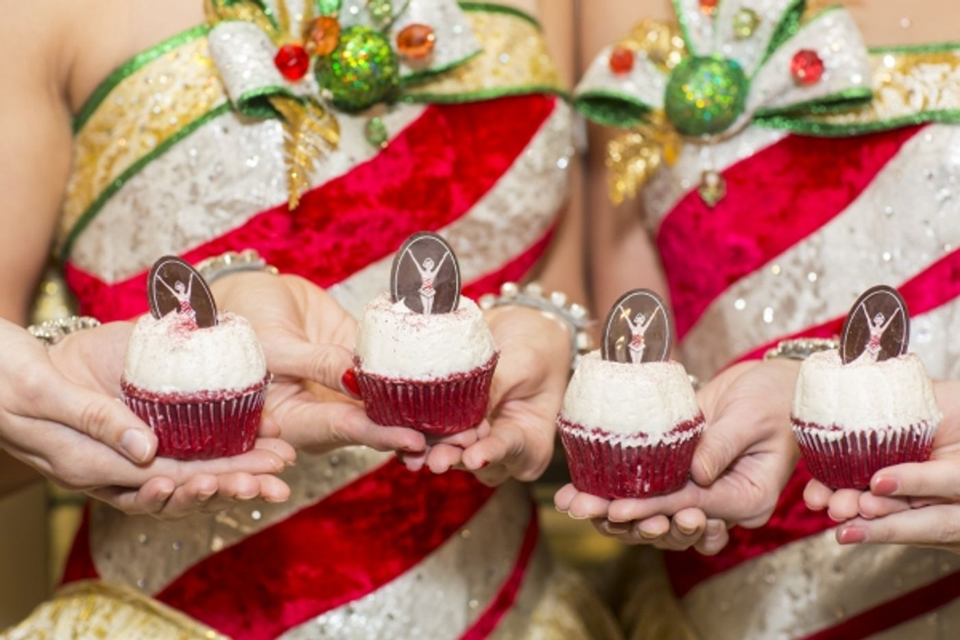 Photo Flash: The Rockettes Nibble Red Velvet Cupcakes at Magnolia Bakery Photo Flash: The Rockettes Nibble Red Velvet Cupcakes at Magnolia Bakery Image